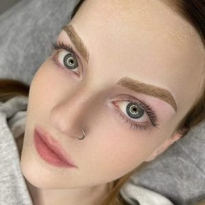 Ombre Brows + Microblading procedure made by Brow Boutique Cape Cod, ma