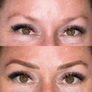 Ombre Brows + Microblading procedure made by Brow Boutique Cape Cod