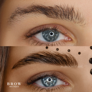 brow lamination before after